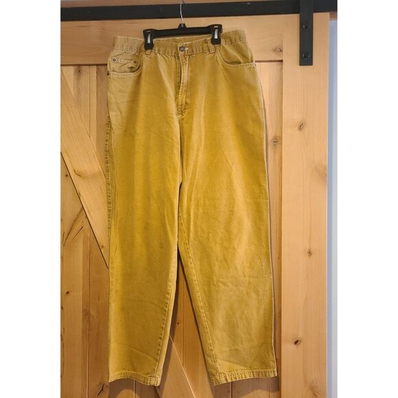 Vintage Bugle Boy Special Issue Industrial Men Size 36L Tan Tapered Jeans - Picture 1 of 16